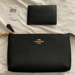 Coach Large Wristlet w/chain